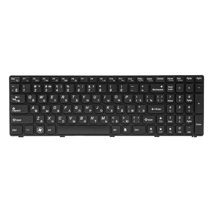 Клавиатура для ноутбука IBM/LENOVO G580, N580 черный фрейм, Black