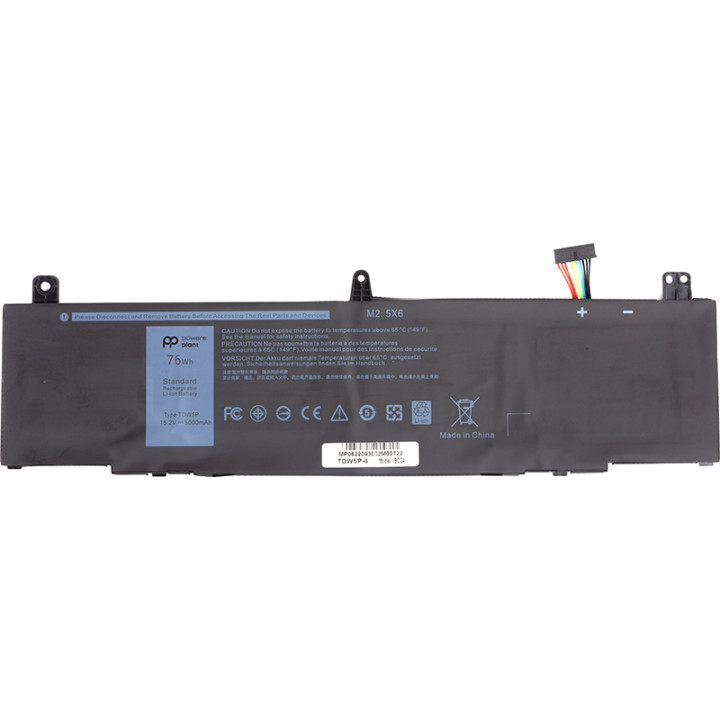 Акумулятори PowerPlant для ноутбуків DELL Alienware 13 R3 (TDW5P) 15.2V 5000mAh