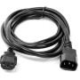 Кабель питания PowerPlant IEC C13-C14, Cu 3x1.5мм 2м, Black