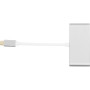 Перехідник PowerPlant Type-C(M) - 4*USB 2.0/3.0, HDMI, Type-C(F), White