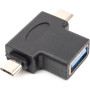 Переходник PowerPlant USB 3.0 Type-C, microUSB (M) – USB 3.0 OTG AF