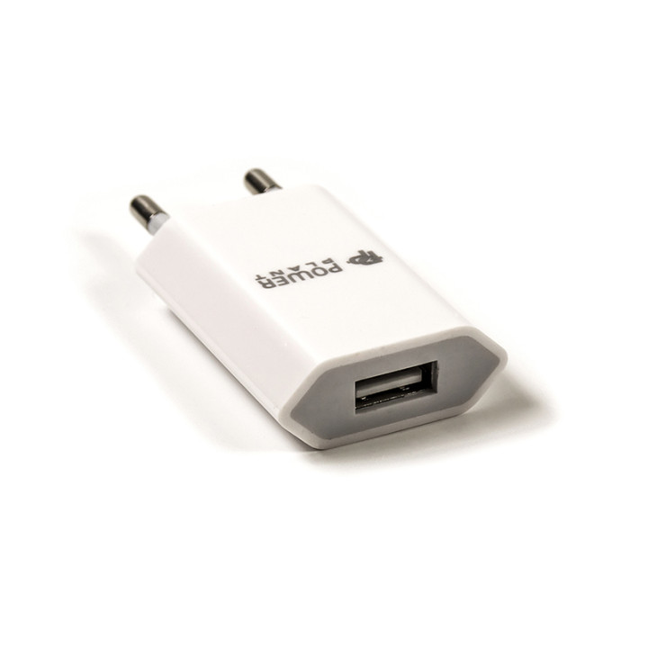 Мережевий зарядний USB-пристрій Slim 1A, White