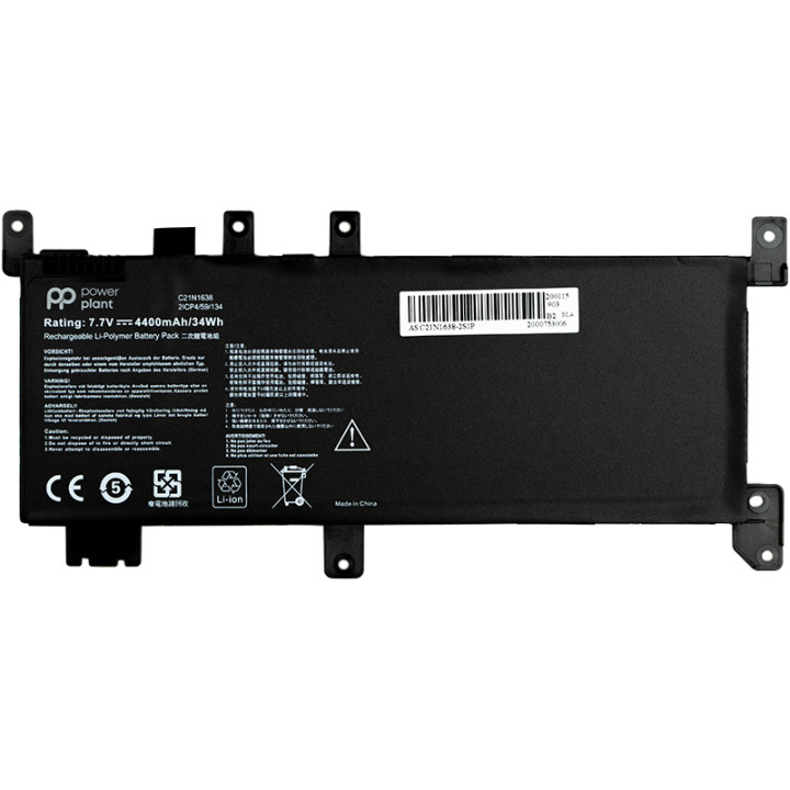 Аккумулятор PowerPlant для ноутбуков C21N1638 для ASUS VivoBook A480U 7.7V 4400mAh
