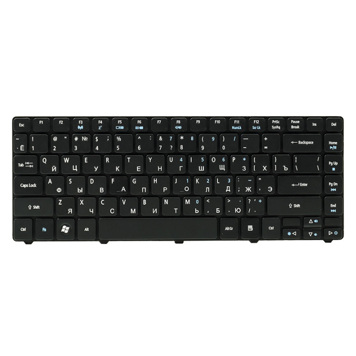 Клавiатура для ноутбука ACER Aspire 3810 чорний фрейм, Black