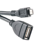 USB Кабель PowerPlant OTG USB 2.0 AF - Micro, 0.5м, Black
