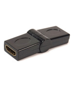 Переходник PowerPlant HDMI AF - AF 360 градусов, Black