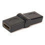 Переходник PowerPlant HDMI AF - AF 360 градусов, Black