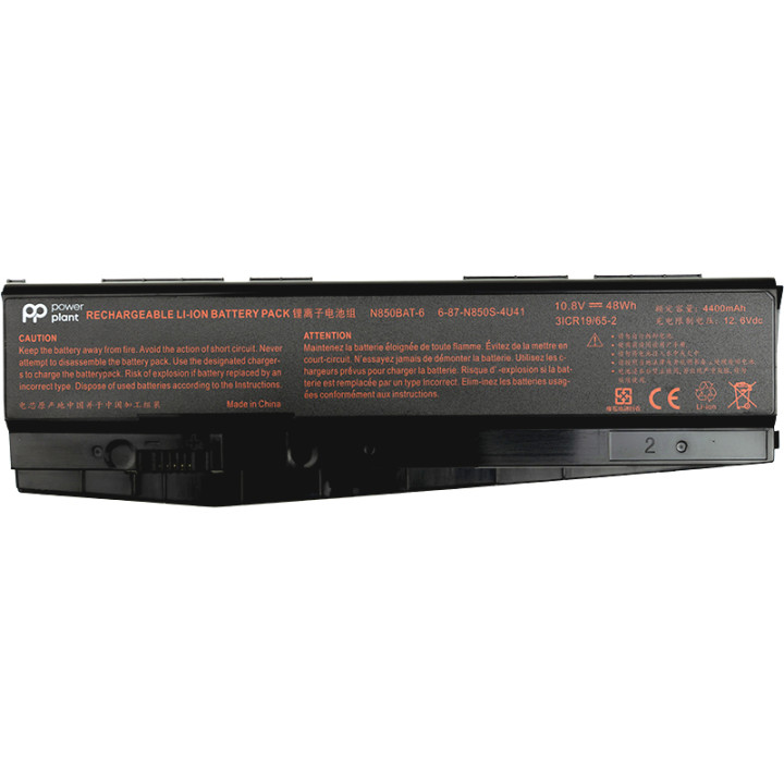 Акумулятор PowerPlant N850BAT-6 для ноутбуків Clevo N850HC 10.8V 4400mAh