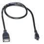 USB Кабель PowerPlant OTG USB 2.0 AF - Micro, 0.5м, Black