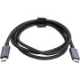 USB Кабель PowerPlant Thunderbolt 3, USB-C - USB-C, 40Gbps, 100W, 20V/ 5A, 4K/ 60HZ, 1м, Black