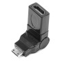 Переходник PowerPlant HDMI AF - mini HDMI AM 360 градусов, Black