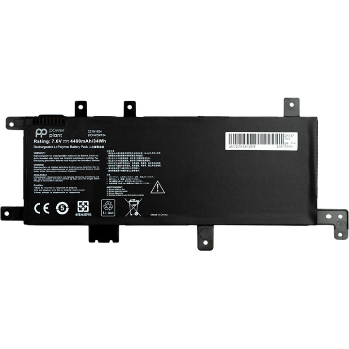 Аккумулятор PowerPlant C21N1634 для ноутбука ASUS VivoBook A580U 7.6V 4400mAh