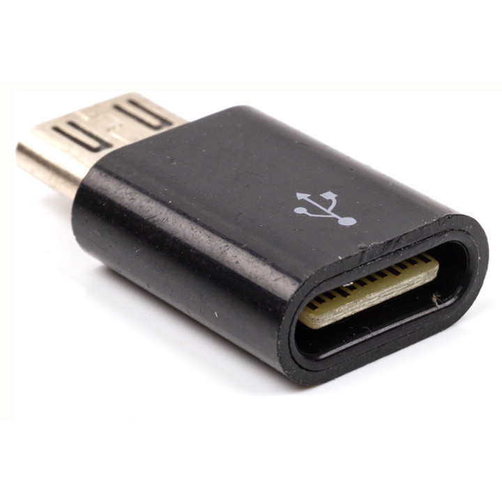 Адаптер PowerPlant USB Type-C (F) - microUSB (M)