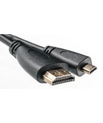 Відео кабель PowerPlant HDMI - micro HDMI позолочені конектори 1.3V 0.5м, Black