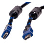 Видео кабель PowerPlant HDMI - HDMI, 7м, позолоченные коннекторы, 1.4V, Nylon, Double ferrites