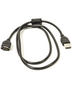 Кабель PowerPlant USB 2.0 AF – AM, 1.0 м, One ferrite