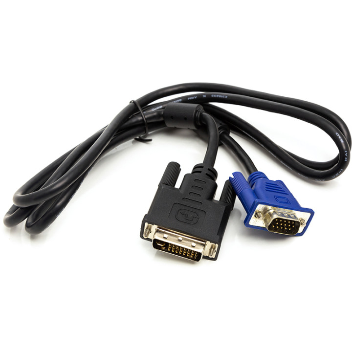 Відео кабель PowerPlant DVI-I (24+5) (M) - VGA (M), 1м