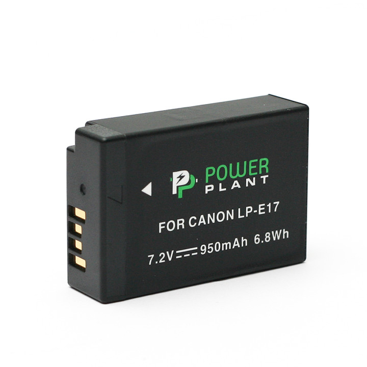 Аккумулятор PowerPlant для Canon LP-E17 950mAh, Black