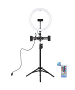 Кольцевая USB LED лампа Puluz PKT3068B 11.8" + штатив 1.1m, Black