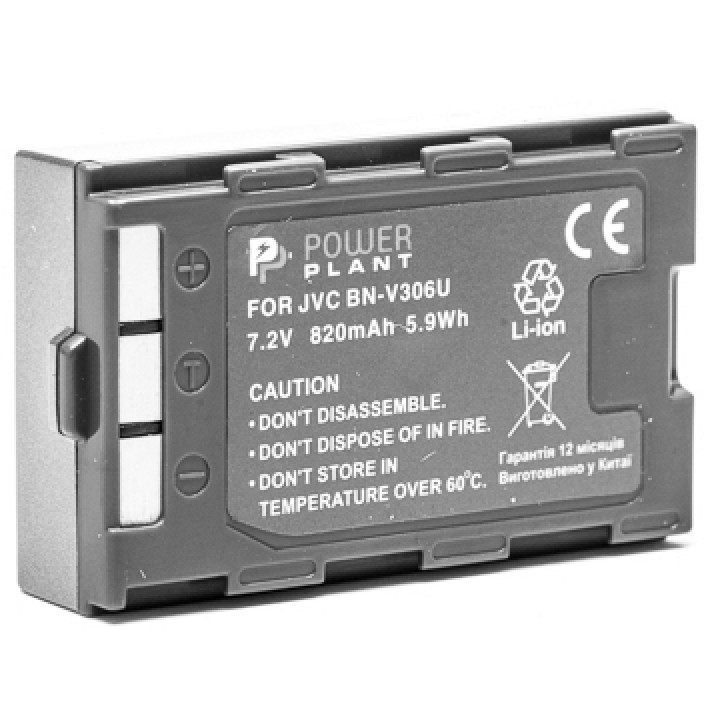 Аккумулятор PowerPlant для JVC BN-V306U 820mAh
