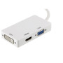 Перехідник PowerPlant mini DisplayPort (Thunderbolt) - HDMI, DVI, VGA (3 в 1), White