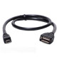USB Кабель PowerPlant OTG USB 2.0 AF - Mini, 0.5м, Black