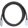 USB Кабель PowerPlant Thunderbolt 3, USB-C - USB-C, 40Gbps, 100W, 20V/5A, 4K/60HZ, 2м, Black
