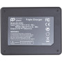 Зарядное устройство для PowerPlant для GoPro BC-GP9C для трех аккумуляторов, Black