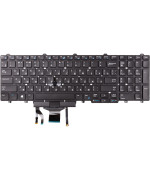 Компьютерная клавиатура DELL Latitude E5550, E5570 без фрейма, Black