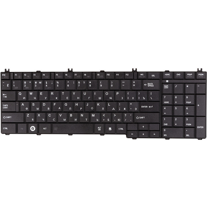 Клавіатура для ноутбука TOSHIBA Satellite C650, L650 чорний фрейм, Black