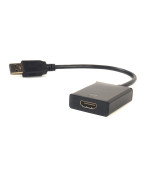 Кабель-перехідник PowerPlant HDMI female - USB 3.0 M, Black