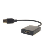 Кабель-переходник PowerPlant HDMI female - USB 3.0 M, Black