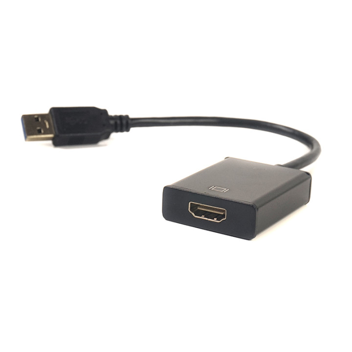 Кабель-переходник PowerPlant HDMI female - USB 3.0 M, Black