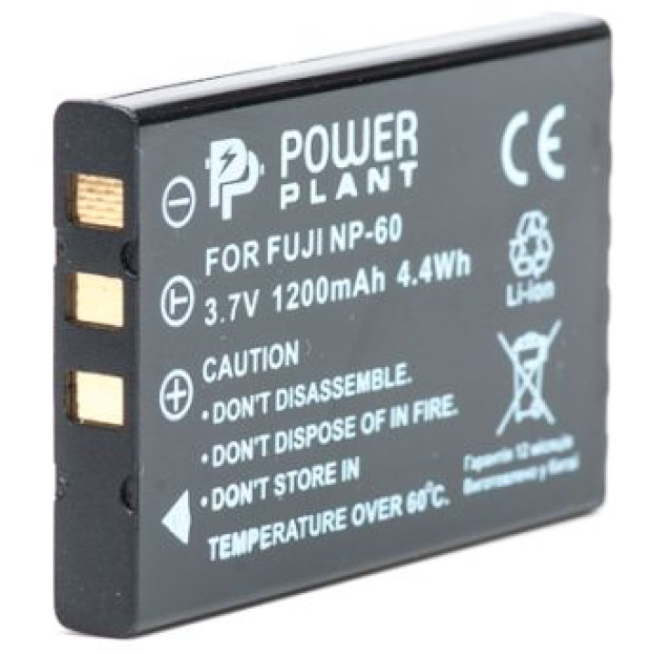 Акумулятор PowerPlant для Fuji NP-60, SB-L1037, SB-1137, D-Li12, NP-30, KLIC-5000, LI-20B 1200mAh