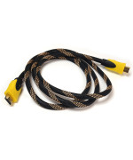 Відео кабель PowerPlant HDMI - HDMI позолочені конектори 1.3V 1.5м, Black / Yellow