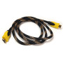 Відео кабель PowerPlant HDMI - HDMI позолочені конектори 1.3V 1.5м, Black / Yellow