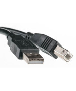 USB Кабель PowerPlant USB 2.0 AM – BM, 3м, One ferrite, Black