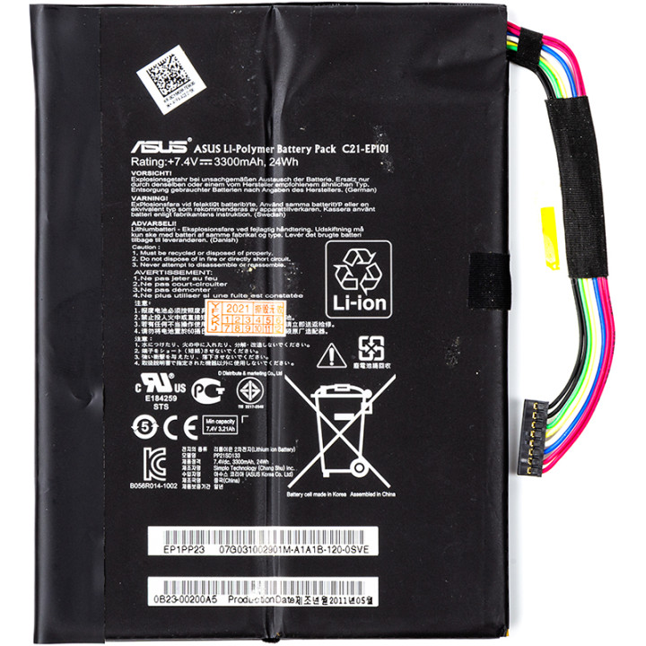 Аккумулятор C21-EP101 для ноутбуков ASUS Eee Pad Transformer TR101 7.4V 3300mAh