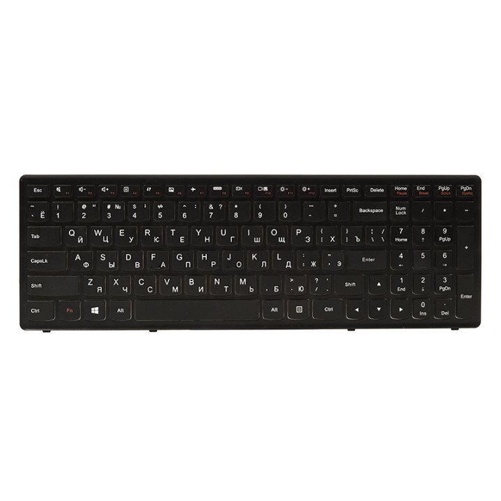 Клавіатура для ноутбука IBM/LENOVO IdeaPad Flex 15, G500s чорний фрейм, Black