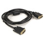 Видео кабель PowerPlant DVI-D 24M-24M Double ferrites 1.5м, Black