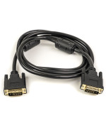 Відео кабель PowerPlant DVI-D 24M-24M Double ferrites 1.5м, Black