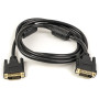 Відео кабель PowerPlant DVI-D 24M-24M Double ferrites 1.5м, Black