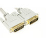 Видео кабель PowerPlant DVI-D 24M-24M Double ferrites 1.5м, Grаy