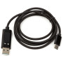 USB Кабель PowerPlant USB (M) – Type-C (M) з вимірювачем струму, 1 м, Black