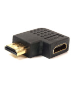 Переходник PowerPlant HDMI AF - HDMI AM правый угол, Black