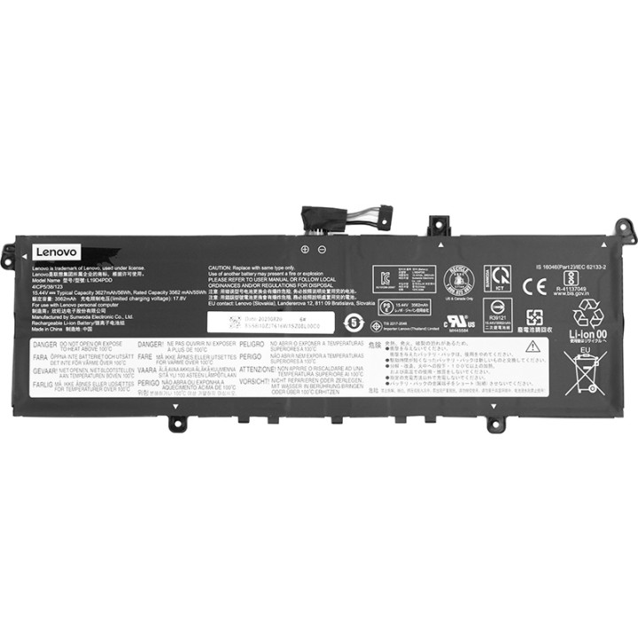 Акумулятор для ноутбуків LENOVO ThinkBook 13S (L19M4PDD) 15.44V 3627mAh (original)