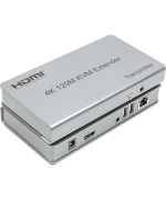 Удлинитель HDMI сигнала PowerPlant HDMI 4K / 30hz, до 120м, через CAT5E / 6 (HDES120-KVM)