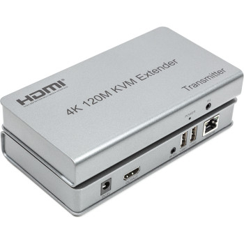 Удлинитель HDMI сигнала PowerPlant HDMI 4K / 30hz, до 120м, через CAT5E / 6 (HDES120-KVM)