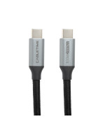 USB Кабель PowerPlant USB3.1, USB-C - USB-C, 10Gbps, 100W, 20V/ 5A, 4K/ 60HZ, 1м, Black