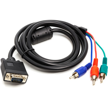Кабель PowerPlant VGA (M) - 3 х RCA (M), 1080p, 1 м